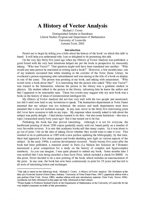 picture Vector Analysis Pdf 169418 | Crowe Historyofvectoranalysis