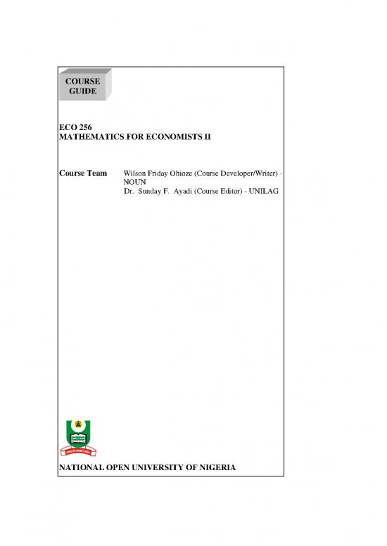 picture1_Study Schedule Pdf 169890 | Eco 256 Mathematics For Economists Ii
