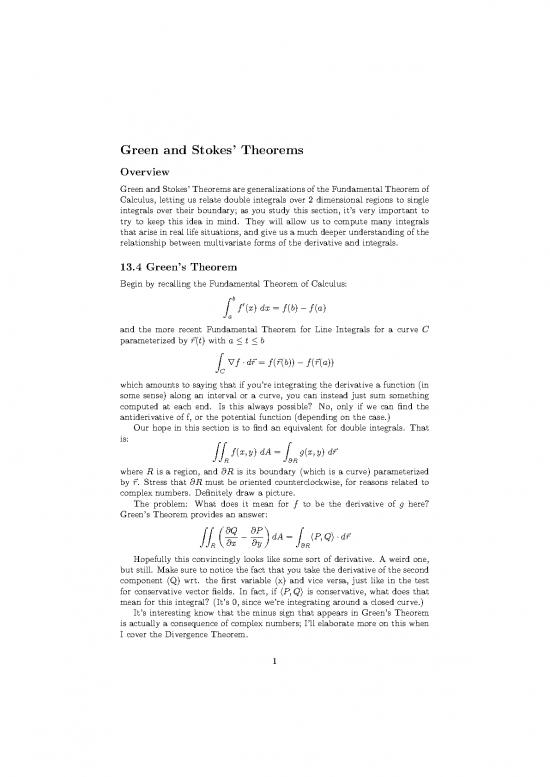 picture1_Calculus Pdf 169684 | Greenstokestheorems