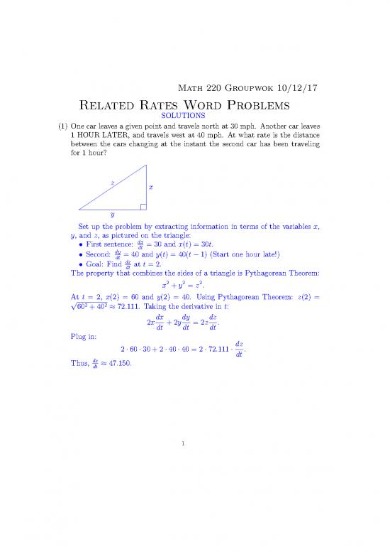 picture1_Related Rates Problems With Solutions Pdf 169175 | Gw 101217 Sol