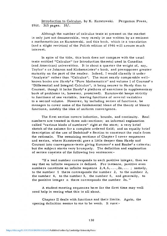 picture1_Calculus Pdf 169450 | Introduction To Calculus By K Kuratowski Pergamon Press 1961 315 Pages 35
