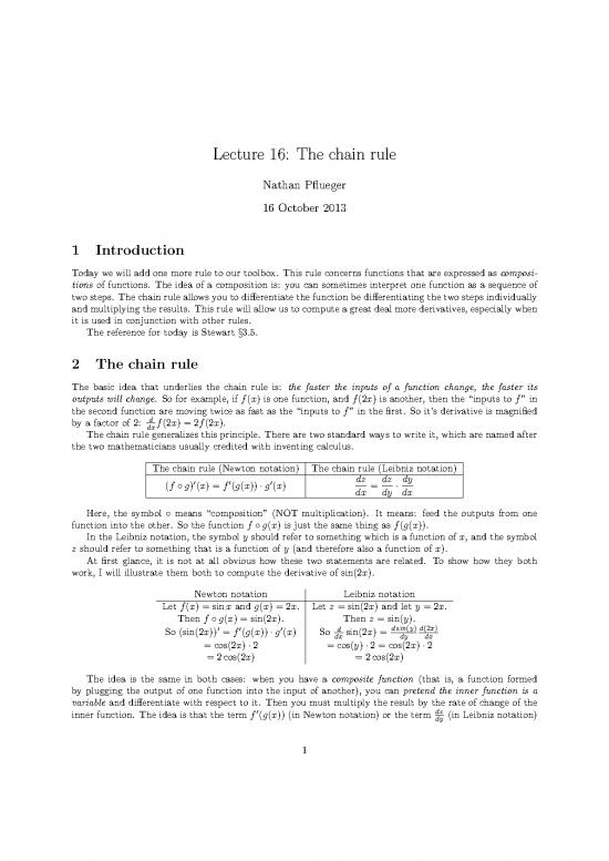 picture Chain Rule Pdf 171175 | Lecture16