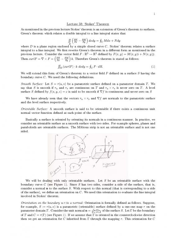 picture Surface Integral Pdf 169691 | Lecture38