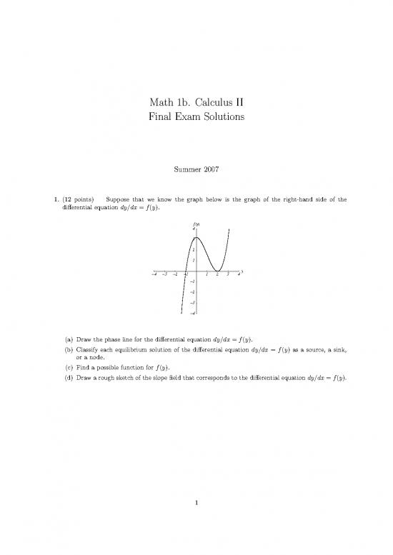 picture1_Calculus Pdf 169166 | Math1 Harvard U Final Sum07sol
