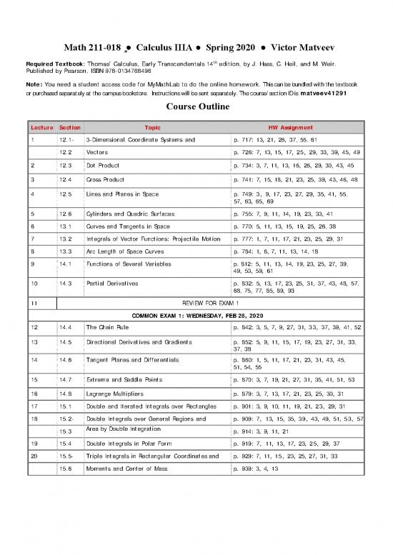 picture Calculus Pdf 170105 | Math211 S20 Outline
