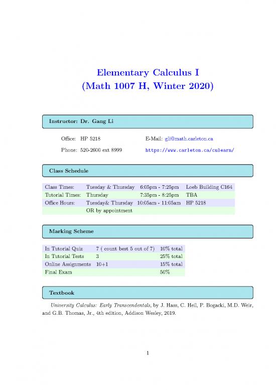 picture Calculus Pdf 169790 | Math 1007h W20