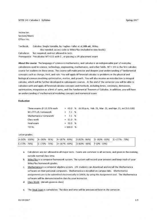 picture Fundamental Theorem Of Calculus Pdf 171539 | Mth141syllabusspring2017