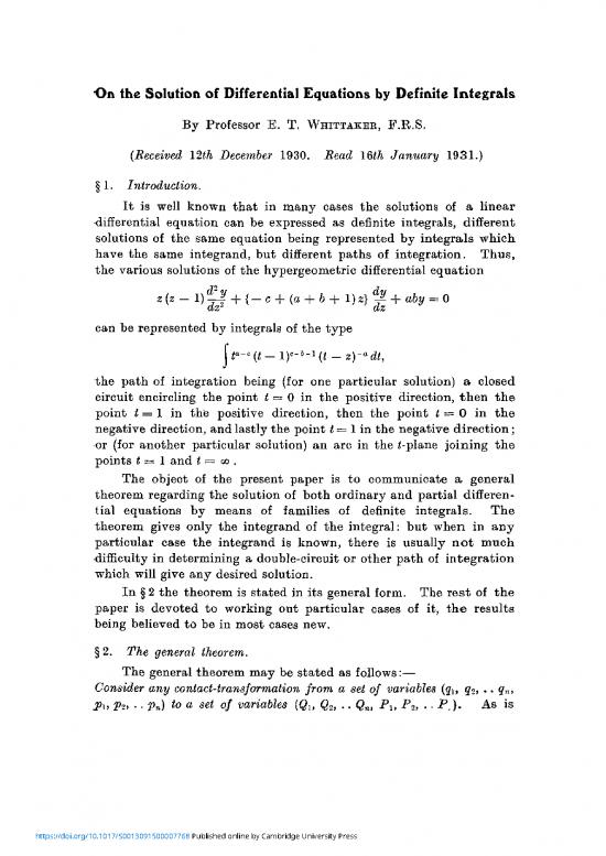 picture1_On The Solution Of Differential Equations By Definite Integrals