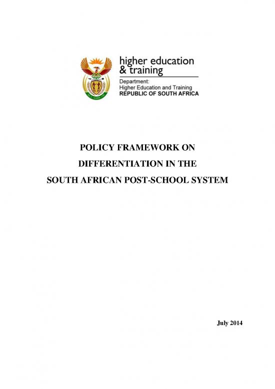 picture_Differentiation Pdf 170223 | Policy Framework On Differentiation In The South African Post School System