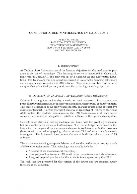picture1_Calculus Pdf 170650 | Proceedings Ictcm2019 Peterwhite