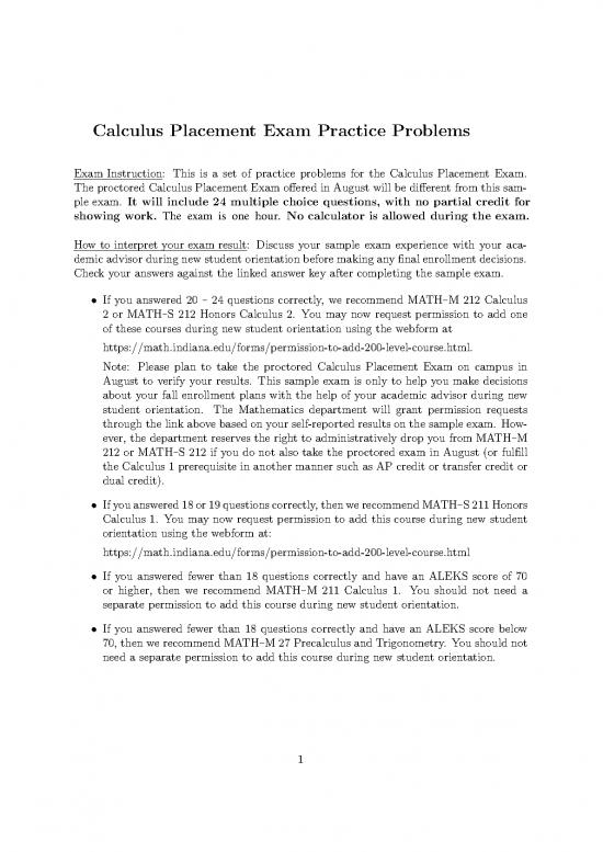 picture Calculus Pdf 169535 | Sample Calculus Placement