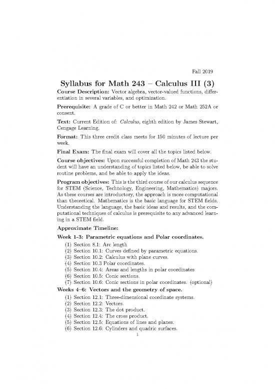 picture Calculus Pdf 169243 | Syllabus 243