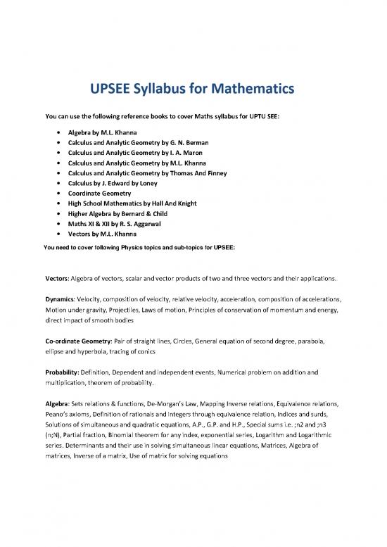 picture Calculus Pdf 169503 | Syllabus For Mathematics