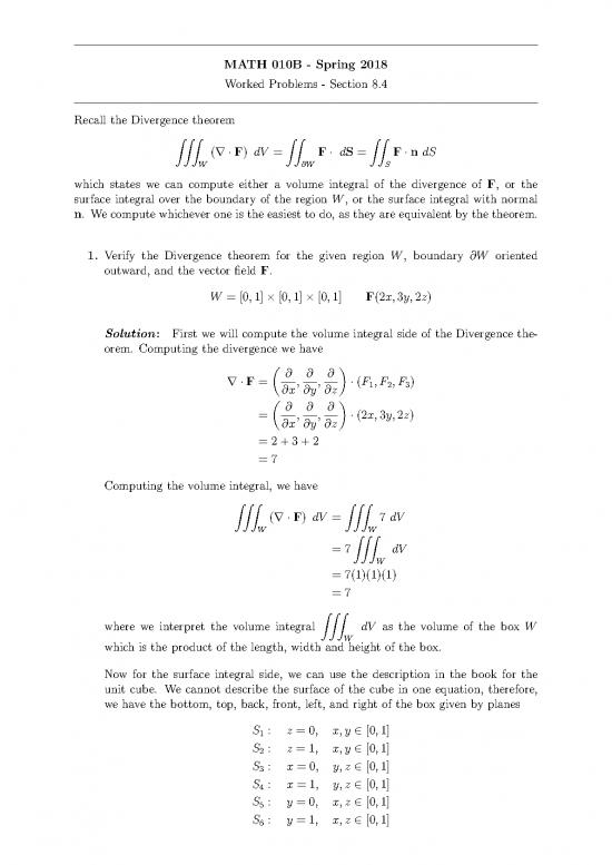 picture Surface Integral Pdf 169868 | Worked Problems Section 84