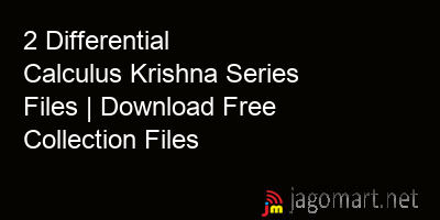 picture 2 Differential Calculus Krishna Series Files | Download Free Collection Files