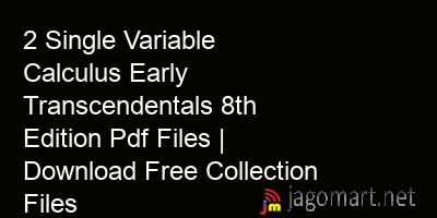 picture 2 Single Variable Calculus Early Transcendentals 8th Edition Pdf Files | Download Free Collection Files