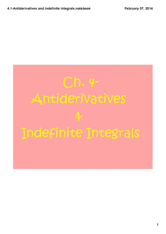 picture_1 Antiderivatives And Indefinite Integrals