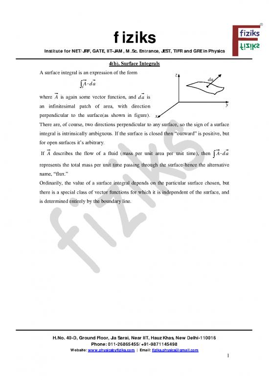 picture_Surface Integral Pdf 172414 | 4(b Surface Integrals