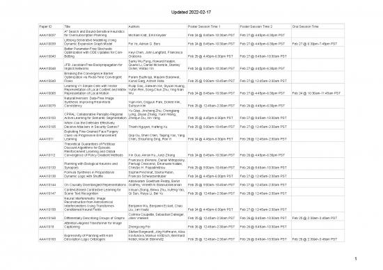 picture_Aaai 22 Presenter Schedule