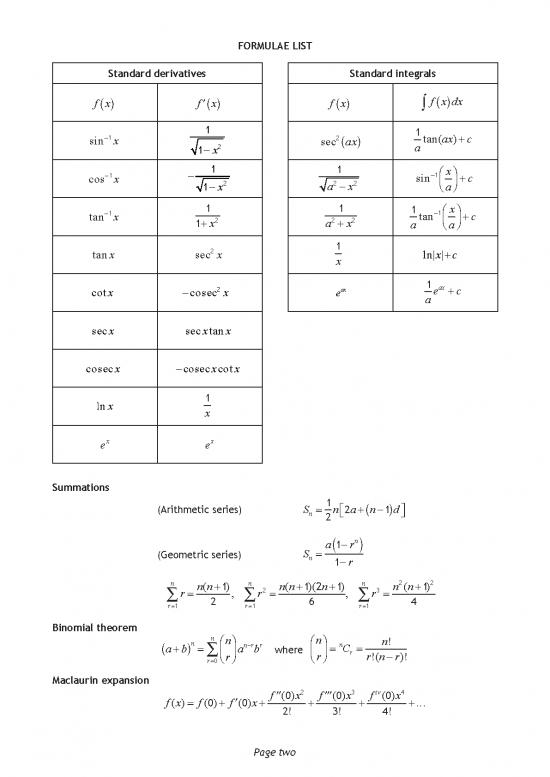 picture_Ah Maths Formulae List
