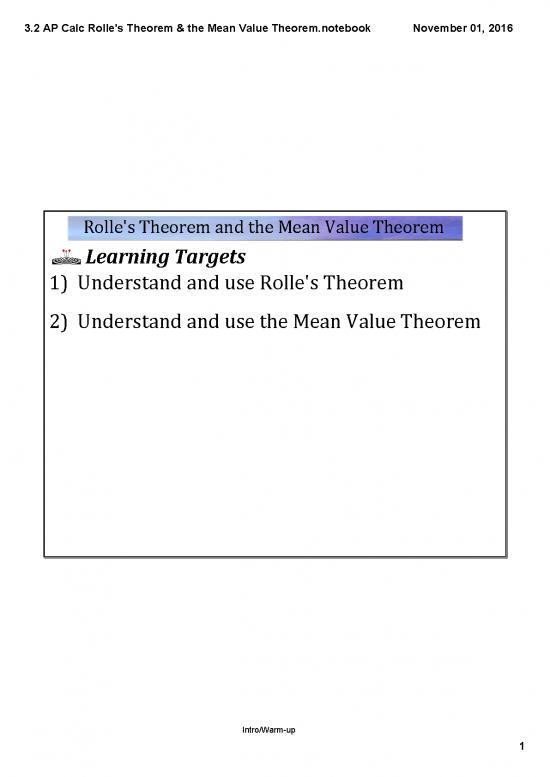 picture_Ap Calc 2 Rolles Th And The Mean Value Th
