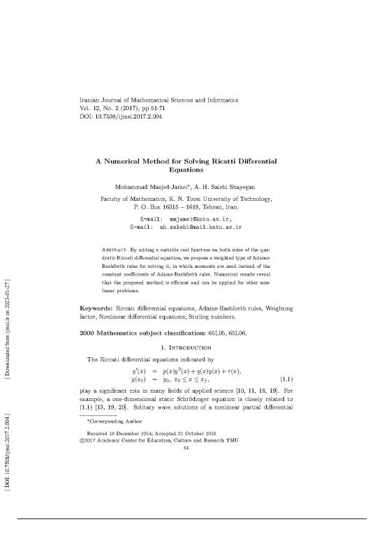 picture Riccati Equation Example 173940 | Article 1 661 En