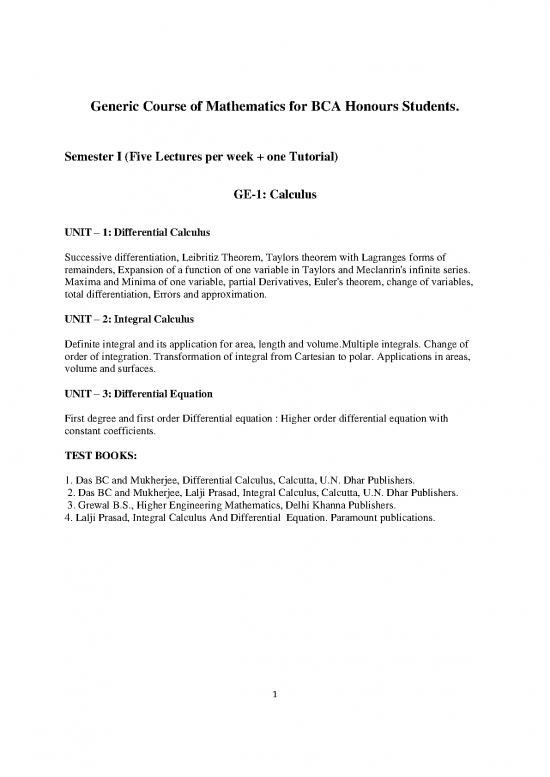 picture Derivatives Calculus Pdf 173415 | Cbcs Math For Bca