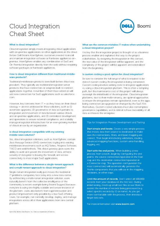 picture_Integration Cheat Pdf 173208 | Dell Boomi Integration Cheat Sheet