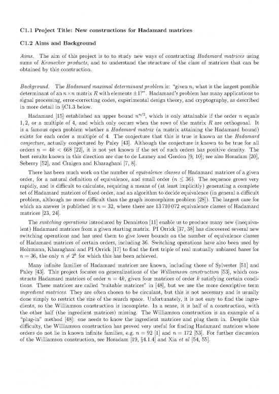 picture Matrix Pdf 174028 | Dp130101924 Project Description