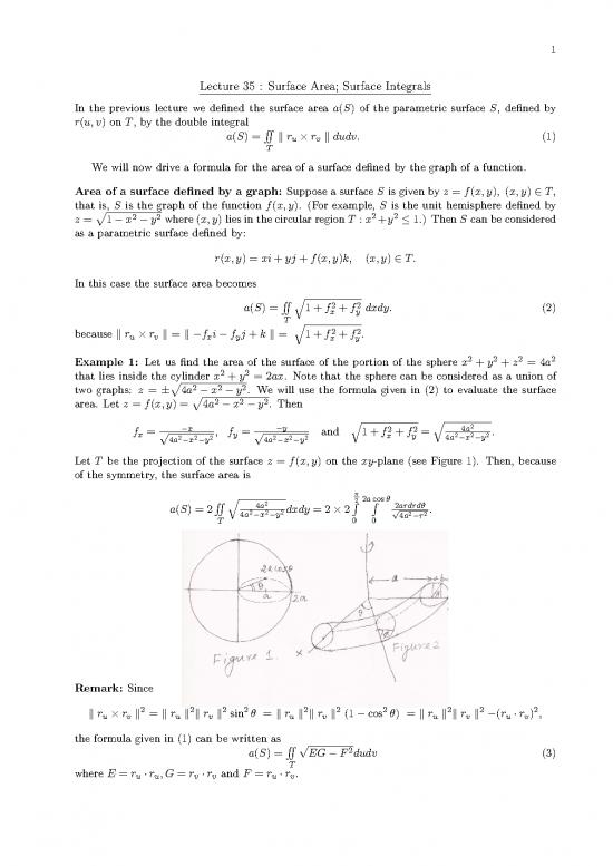 picture Surface Integral Pdf 171737 | Lecture35