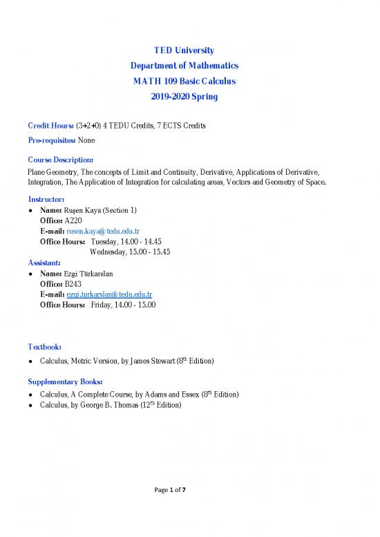 picture Adams Calculus Pdf 172494 | Math 109 Syllabus 201920 Spring