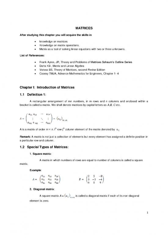 picture Matrix Pdf 172897 | Matrices Complete Lecture Note