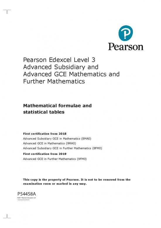 picture_Certification Pdf 173370 | Pearson Edexcel A Level Gce In Mathematics Formulae Book