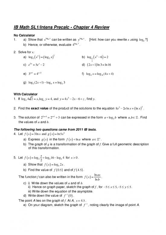 picture_Precalc Review Pdf 173515 | Review With Answers