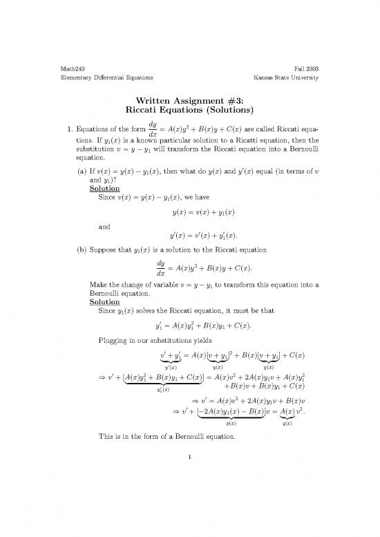 picture_Riccati Equation Example 174290 | Riccati Equations Questions And Solutions