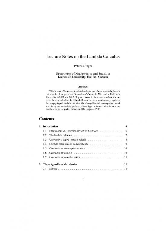 picture Lambda Calculus Pdf 172262 | Selinger Lambda Calculus Notes