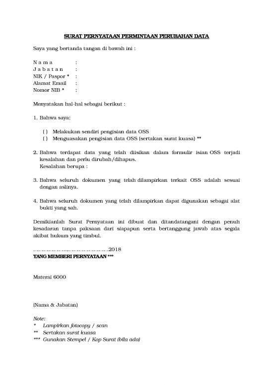 picture1_2018 11 15 Ixjc Surat Pernyataan Permintaan Perubahan Data Oss | File - Surat Pernyataan Id 17747