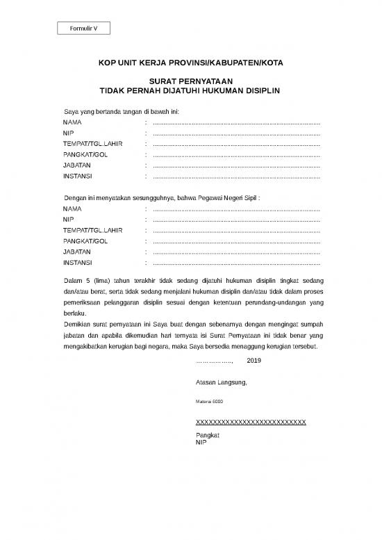 picture_8 5 Form Pernyataan Tidak Pernah Dijatuhi Hukuman Disiplin | File - Surat Pernyataan Id 17487