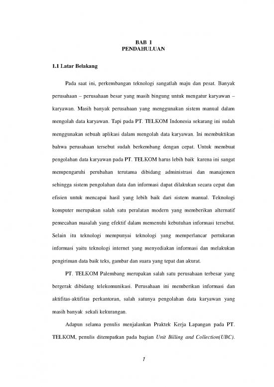 picture Manajemen Pdf 17996 | Bab  I Sistem Keanggotaan Karyawan Pada P Telkom Kandatel Sumbagsel, Tb Palembang