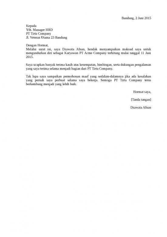 picture Company Presentation Template 17031 | Contoh Surat Pengunduran Diri Karyawan