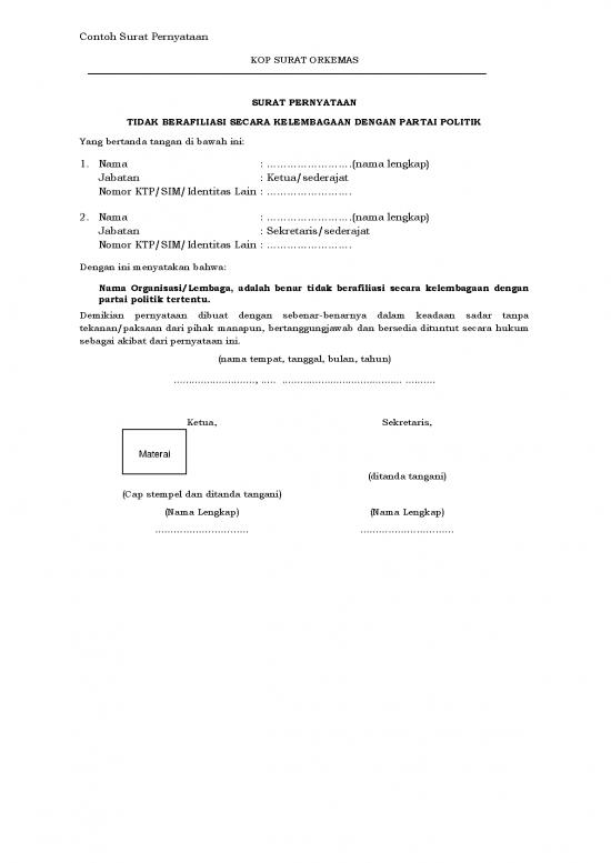 picture_Contoh Surat Pernyataan | File - Surat Pernyataan Id 17574