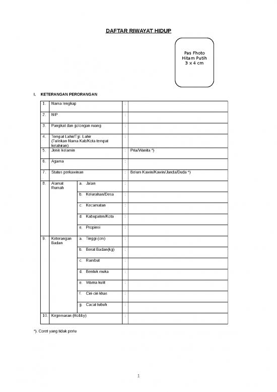 picture Daftar Riwayat Hidup Pns Untuk Pupns | File - Daftar Riwayat Hidup Id 15814