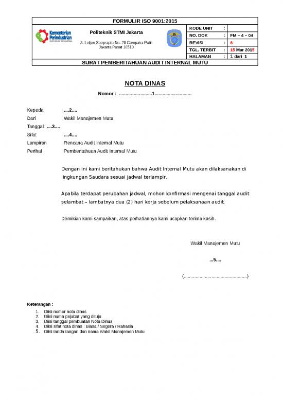 picture_Fm 4 04 Surat Pemberitahuan Audit Internal Mutu | File - Surat Pemberitahuan Id 18440