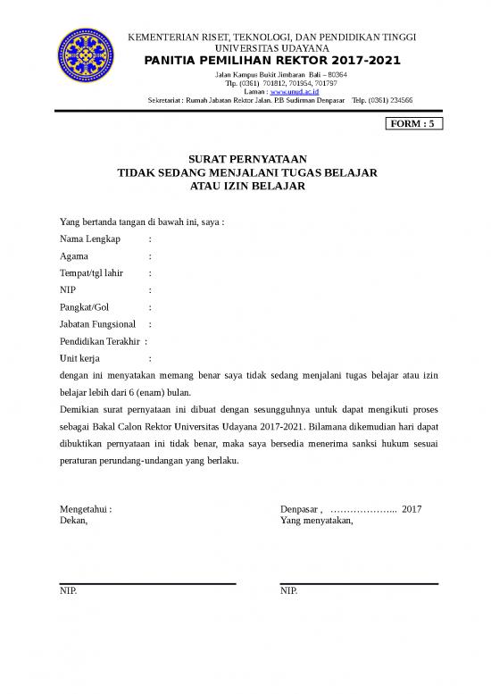 picture1_Form  Surat Pernyataan Tidak Sedang Menjalani Tugas Belajar Atau Izin Belajar | File - Surat Pernyataan Id 17837