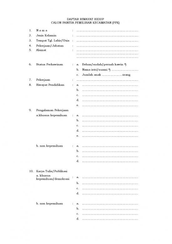 picture1_Form Daftar Riwayat Hidup | File - Daftar Riwayat Hidup Id 15783