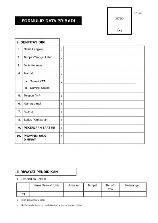 picture1_Form Daftar Riwayat Hidup Riwayat Tugas Dc 10 | File - Daftar Riwayat Hidup