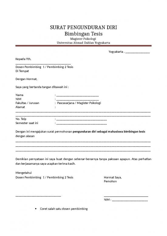 picture1_Form Pengunduran Diri Dari Bimbingan Tesis | File - Surat Pengunduran Diri Id 16926