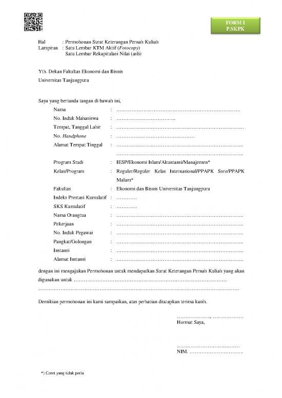 picture File - Surat Keterangan Id 16556 | Form Permohonan Surat Keterangan Pernah Kuliah