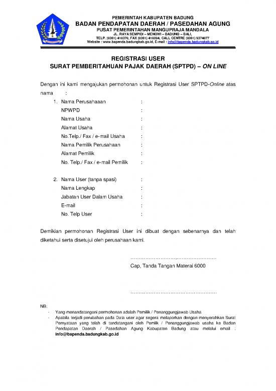 picture1_Form Registrasi Pelaporan Sptpd Online 497216 | File - Surat Pemberitahuan Id 18313