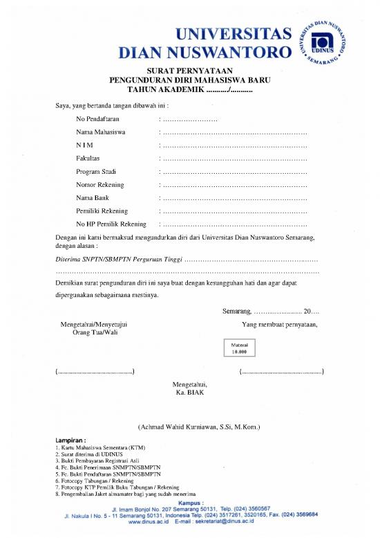 picture1_Form Undur Diri Snm Sbmptn Kop 1 | File - Surat Pengunduran Diri Id 16939